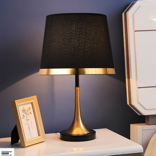 Modern Retro European Table Lamp - Touch Control Fabric Bedside Lamp