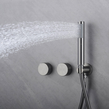 Luxury Concealed Rain Shower Set - Solid Copper Wall Mounted Bathroom Shower System