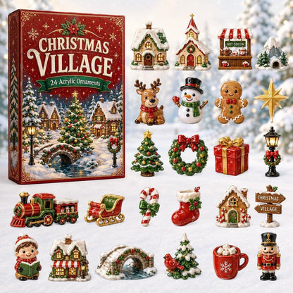 Christmas Acrylic Decorations Blind Box - 3mm Festive Santa, Gnome & Snowman Collectible Ornaments