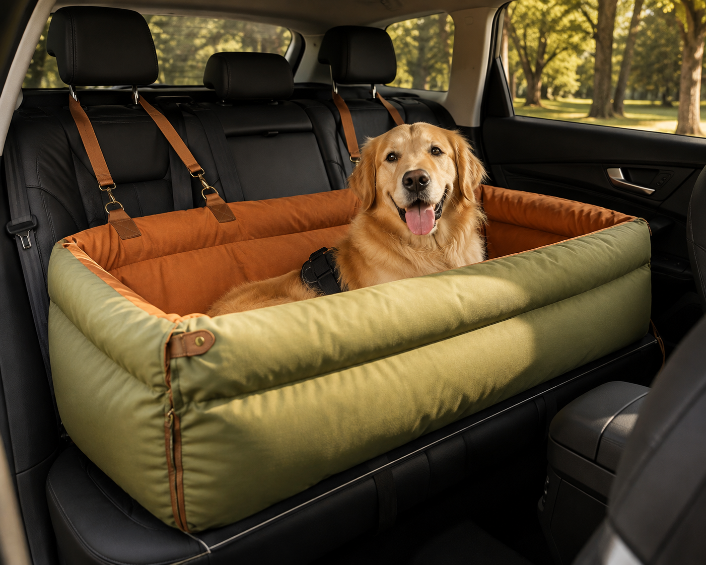 Luxury Car Travel Foam Dog Sofa Bed – Waterproof Washable Pet Couch