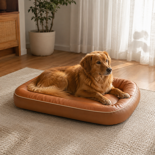 Waterproof Leather Dog Bed–All-Season Pet Bed For Dogs & Cats