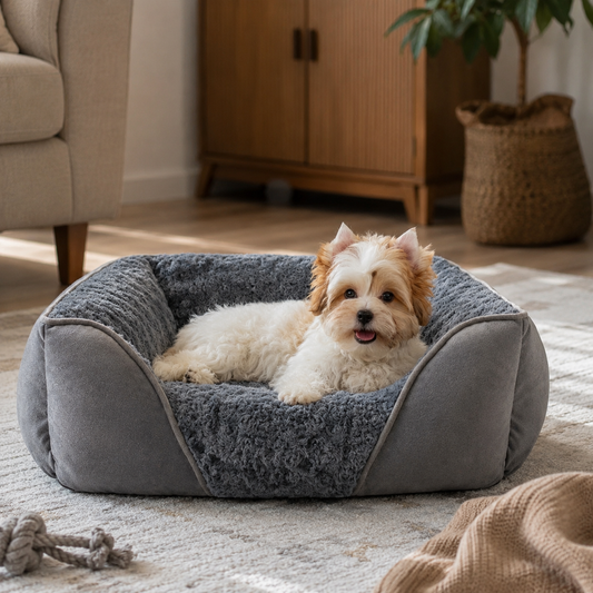 Luxury Plush Pet Bed–Washable Calming Dog & Cat Bed For All Sizes