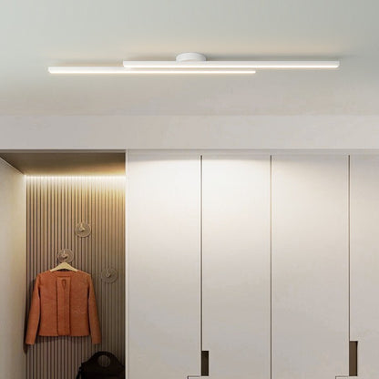 Modern Linear LED Ceiling Light - Dimmable Minimalist Ceiling Light for Living Room & Bedroom