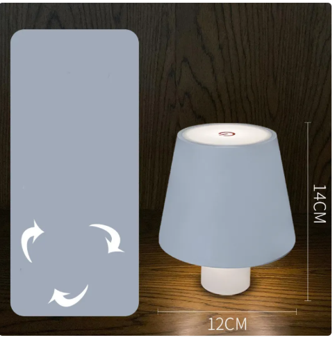 Rechargeable Touch Table Lamp-Wireless USB LED Bedside Light-Dimmable Atmosphere Lamp for Bedroom & Home