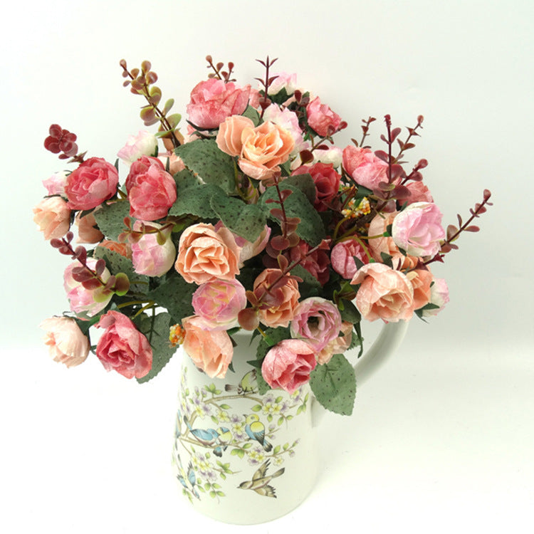 21 Head Diamond Rose Bouquet–Luxury Artificial Silk Roses for Home & Wedding Décor