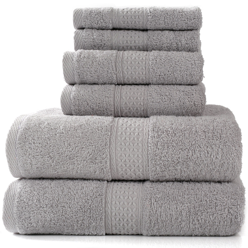 6 Piece Cotton Towel Set-Soft Absorbent Bath Towels Set-Luxury Bathroom Towels Quick Dry
