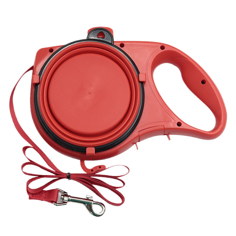 Portable Dog Water Bottle & Leash Set–All-In-One Travel Hydration & Feeding Solution