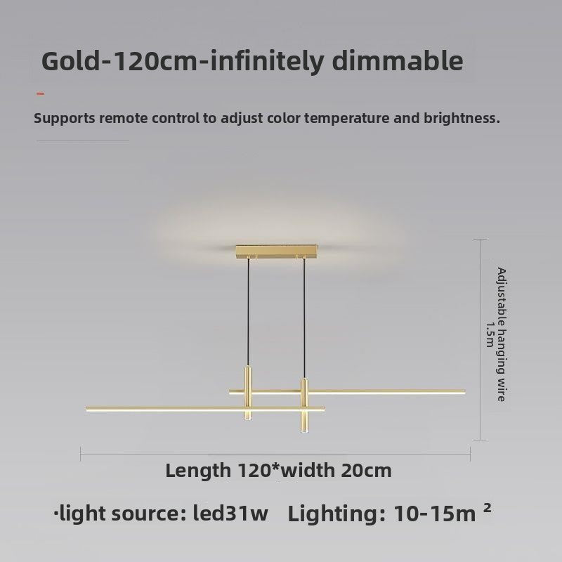 Modern LED Linear Pendant Light - Dimmable Nordic Hanging Ceiling Light