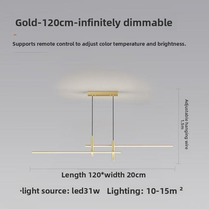 Modern LED Linear Pendant Light - Dimmable Nordic Hanging Ceiling Light