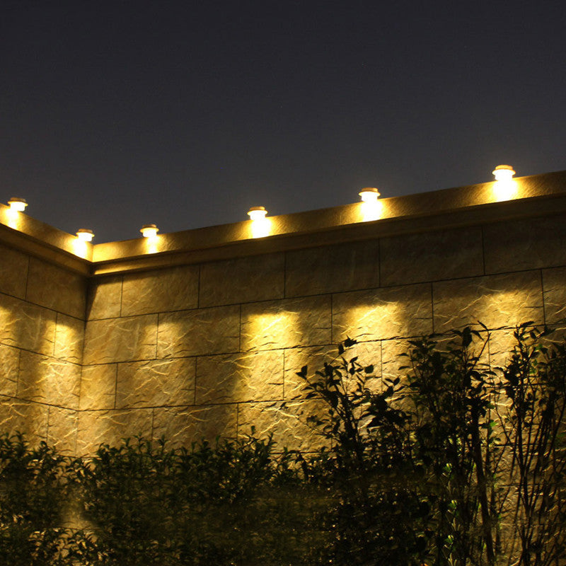 Solar Motion Sensor Wall Light - Rainproof Outdoor LED Fence, Pathway & Garden Light