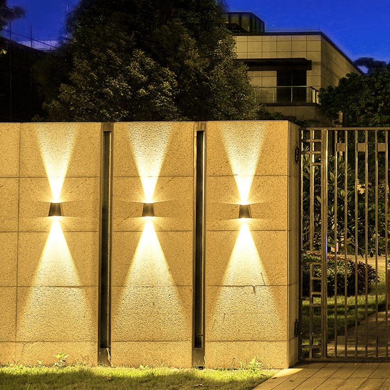 Solar Powered Waterproof Outdoor Wall Light–Modern Garden Light for Patio, Courtyard & Pathway