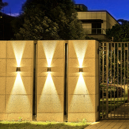 Solar Powered Waterproof Outdoor Wall Light–Modern Garden Light for Patio, Courtyard & Pathway
