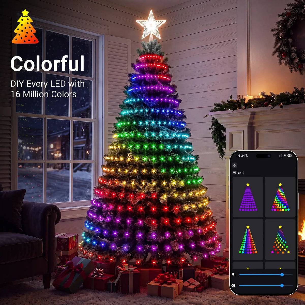 Smart LED Christmas String Lights - App & Remote Controlled Colour Changing Fairy Lights