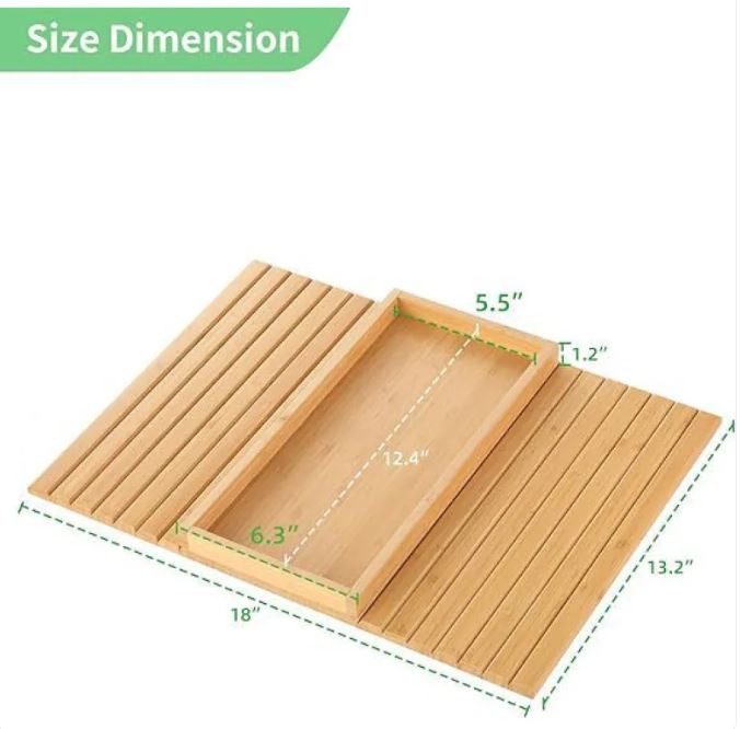 Foldable Sofa Arm Tray Table–Wooden Snack Tray, Drink Holder & Couch Organiser