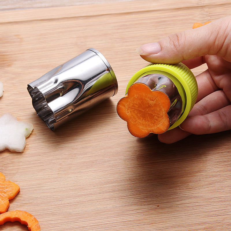 Stainless Steel Cookie & Vegetable Cutter Set–Embossing Fruit & Pastry Moulds, Creative Kitchen Tool (Flower & Cartoon Shapes)