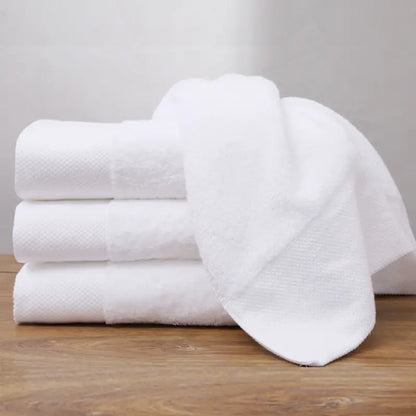 4 Pack White Cotton Hand Towels 35x75cm-Soft Absorbent Bathroom Towels Set-Quick Dry Lightweight Cotton Towels