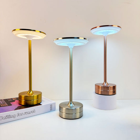 Modern Touch Table Lamp - Rechargeable LED Bedside Lamp with USB Charging