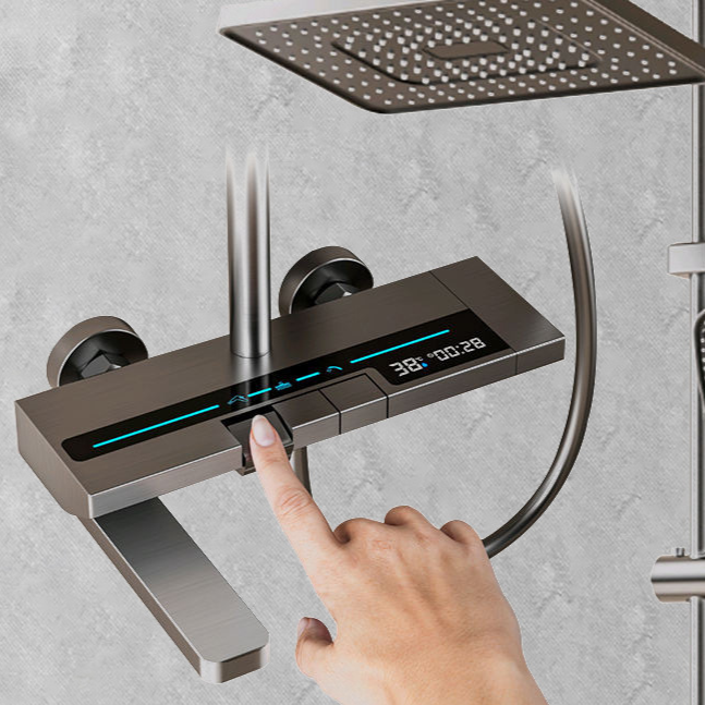 Luxury Digital Thermostatic Shower System – Rainfall Shower Set with LED Display