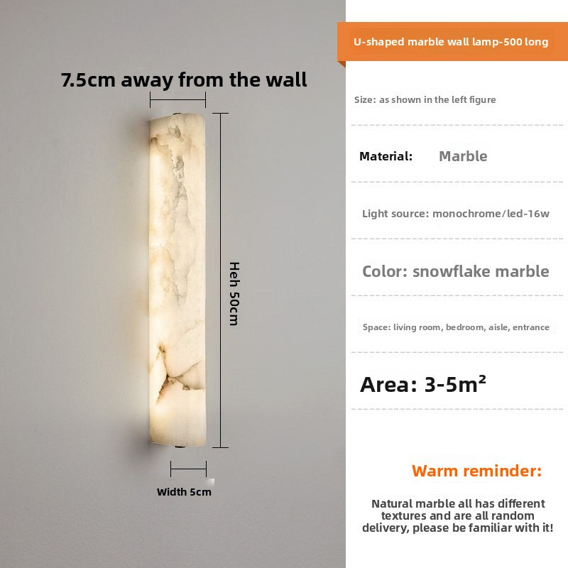Natural Marble LED Wall Light - Modern Style Wall Lamp