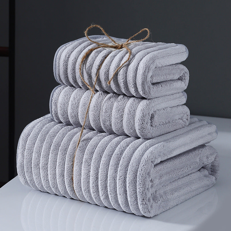 Ultra Soft Coral Fleece Towels-Super Absorbent Quick Dry Bath Towels-Lightweight Bathroom, Gym & Travel Towels