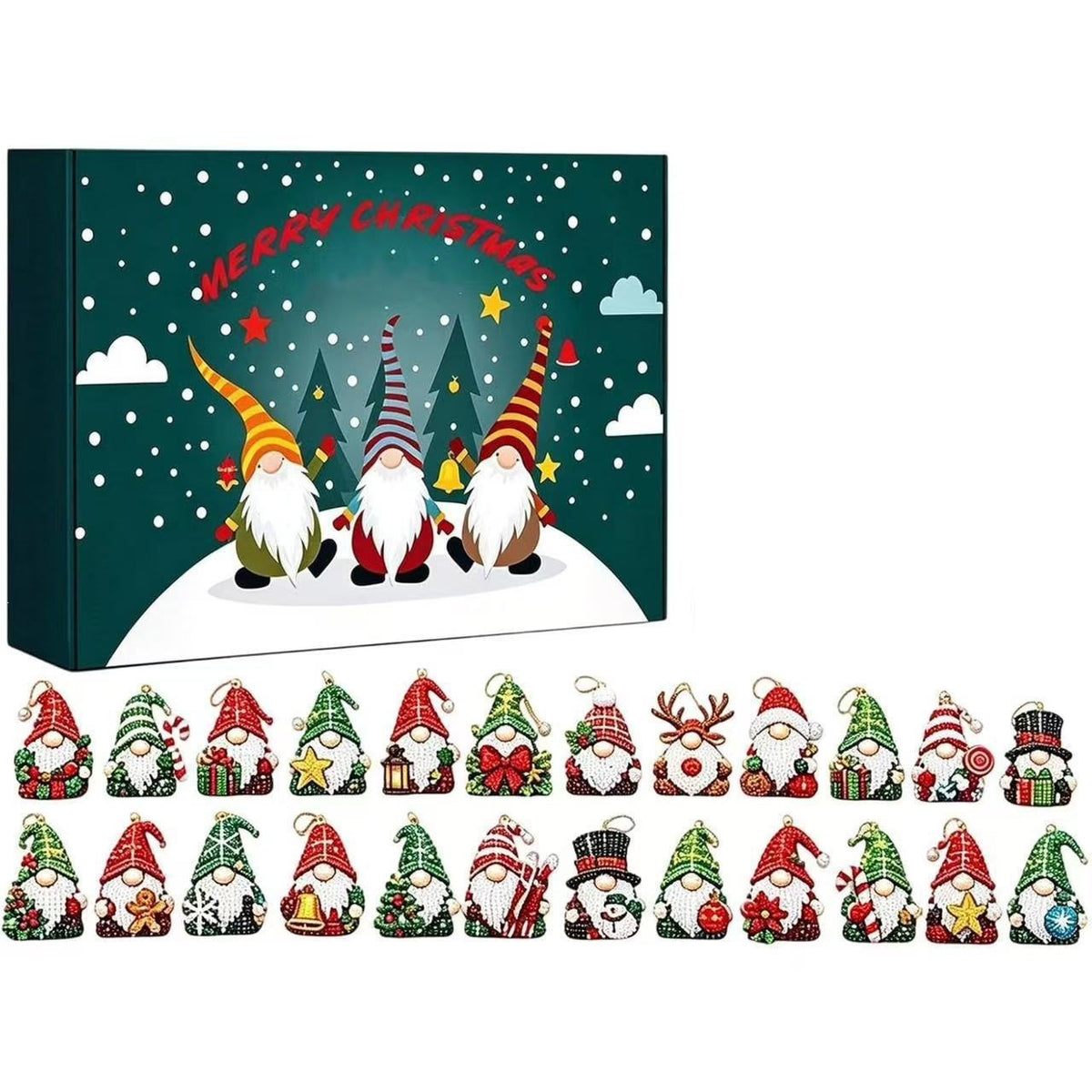 Christmas Acrylic Decorations Blind Box - 3mm Festive Santa, Gnome & Snowman Collectible Ornaments