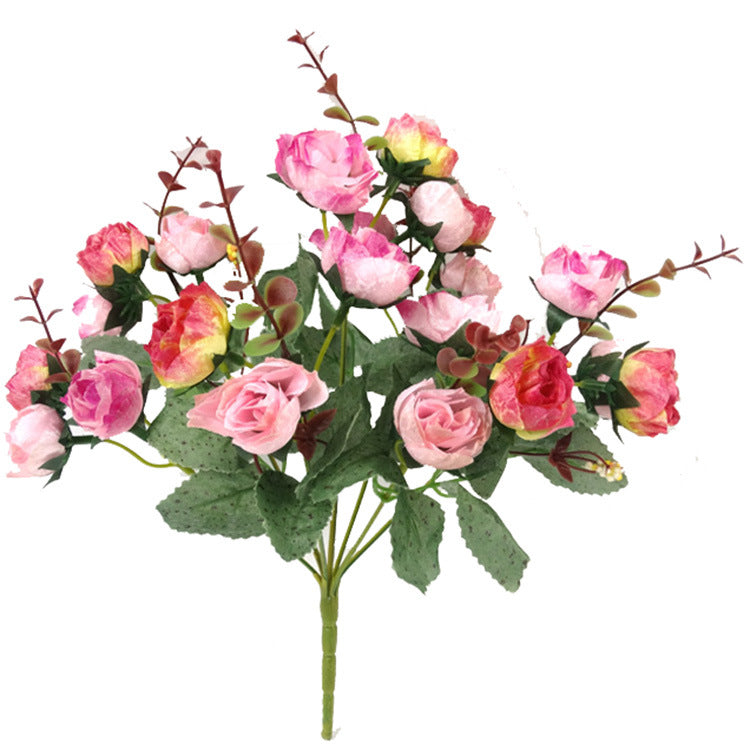 21 Head Diamond Rose Bouquet–Luxury Artificial Silk Roses for Home & Wedding Décor