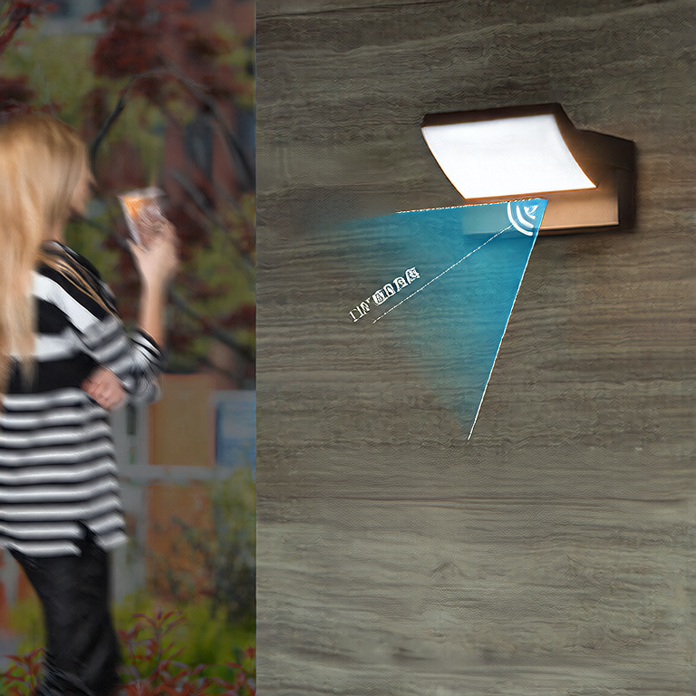 18W Outdoor LED Wall Light - IP54 Waterproof Rotatable Wall Lamp with Optional Motion Sensor