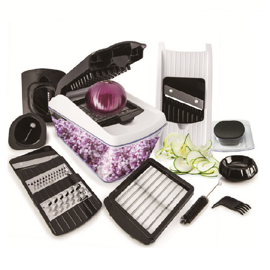 Multifunction Vegetable Cutter–Mandoline Slicer, Dicer & Grater Set with Container (TF1066B Kitchen Tool)