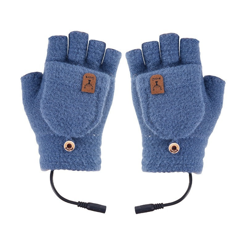 USB Heated Gloves - Recharge-Free Double-Sided Heating Winter Gloves with 3 Adjustable Temperature Settings