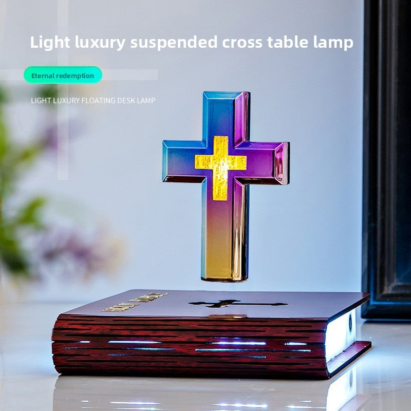 Magnetic Levitating Cross Lamp–Floating LED Cross Night Light & Home Décor