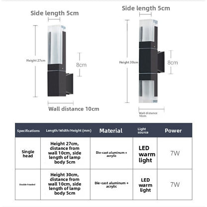 IP65 LED Wall Light - Waterproof Indoor & Outdoor Up Down Wall Lamp