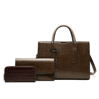 Women's Crocodile Pattern Designer Handbag–Shoulder, Crossbody & Tote Bag
