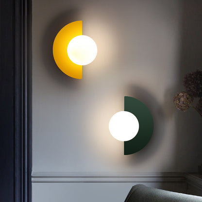 Modern Coloured Glass Wall Lamp-Artistic LED Wall Light for Living Room, Bedroom & Home Décor