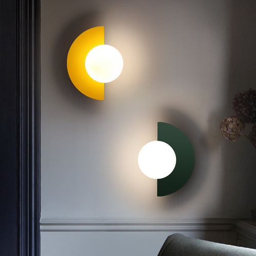 Modern Coloured Glass Wall Lamp-Artistic LED Wall Light for Living Room, Bedroom & Home Décor