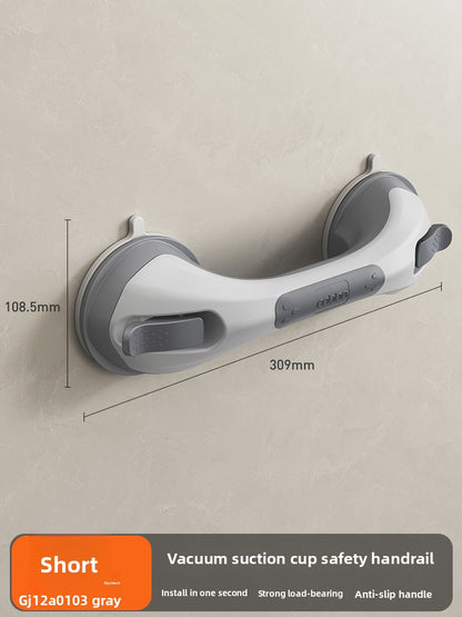 Stainless Steel Bathroom Grab Bar - Wall Mounted Safety Support Rail with Optional Luminous Ring