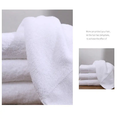 4 Pack White Cotton Hand Towels 35x75cm-Soft Absorbent Bathroom Towels Set-Quick Dry Lightweight Cotton Towels