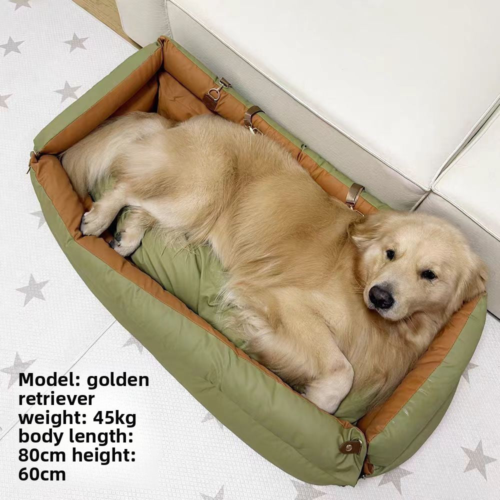 Luxury Car Travel Foam Dog Sofa Bed – Waterproof Washable Pet Couch