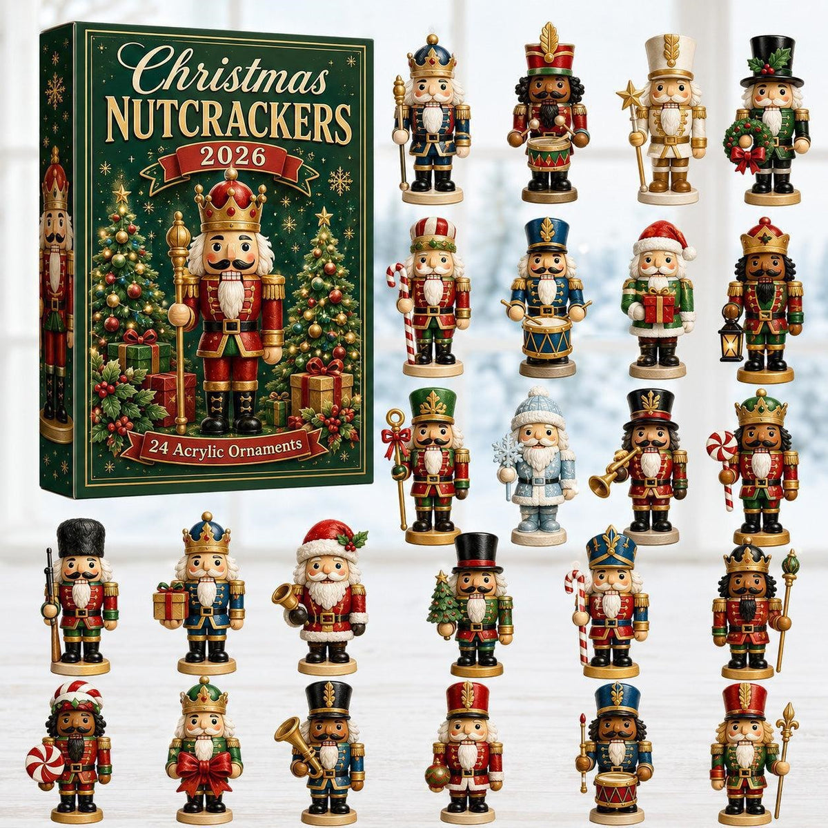 Christmas Acrylic Decorations Blind Box - 3mm Festive Santa, Gnome & Snowman Collectible Ornaments