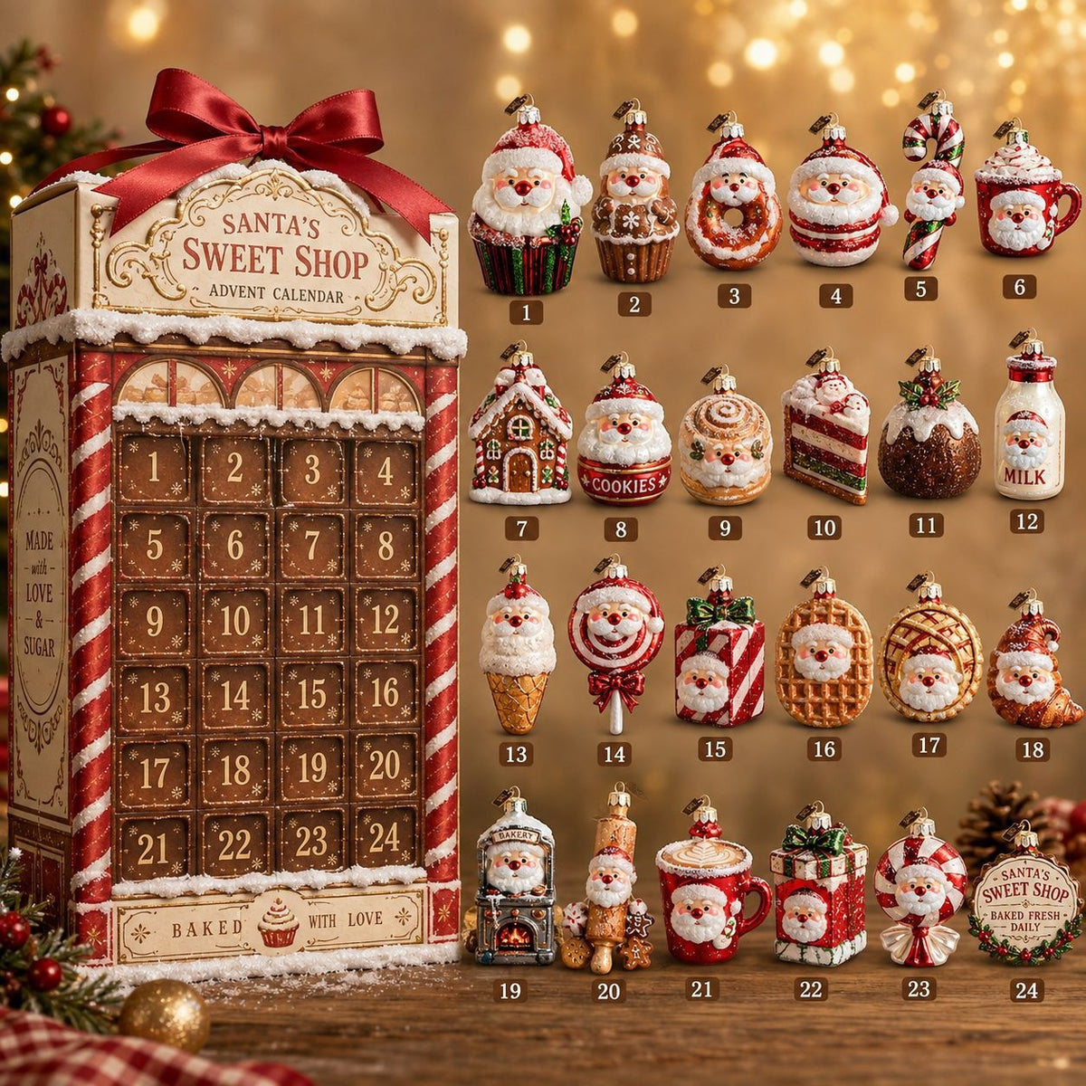 Christmas Acrylic Decorations Blind Box - 3mm Festive Santa, Gnome & Snowman Collectible Ornaments
