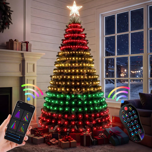Smart LED Christmas String Lights - App & Remote Controlled Colour Changing Fairy Lights