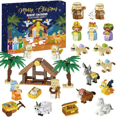 DIY Christmas Advent Calendar Building Blocks - 24-Day Countdown Toy Set for Kids