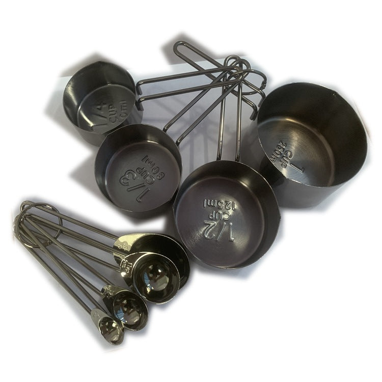 4 & 8 Piece Measuring Cup & Spoon Sets–Stainless Steel Baking Tools, Rose Gold Kitchen Measuring Set