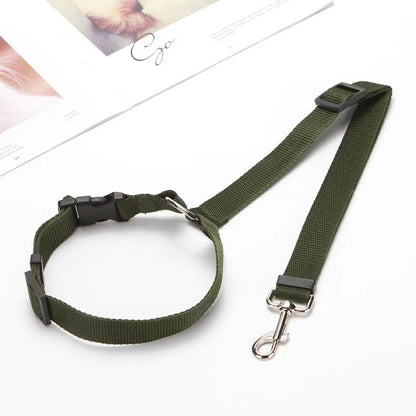 Adjustable Pet Car Safety Seat Belt – Headrest Dog & Cat Travel Restraint