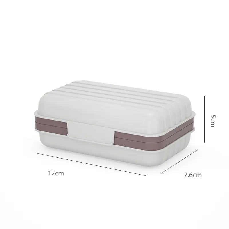 Portable Soap Box with Lid-Waterproof Travel Soap Holder Case-Drainage Soap Container for Bathroom, Gym & Travel
