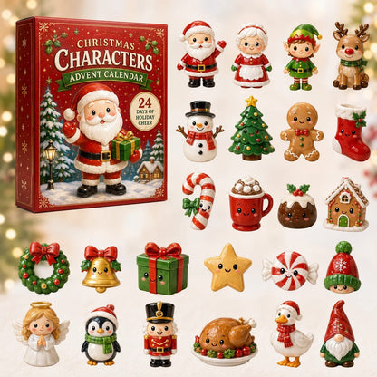 Christmas Acrylic Decorations Blind Box - 3mm Festive Santa, Gnome & Snowman Collectible Ornaments