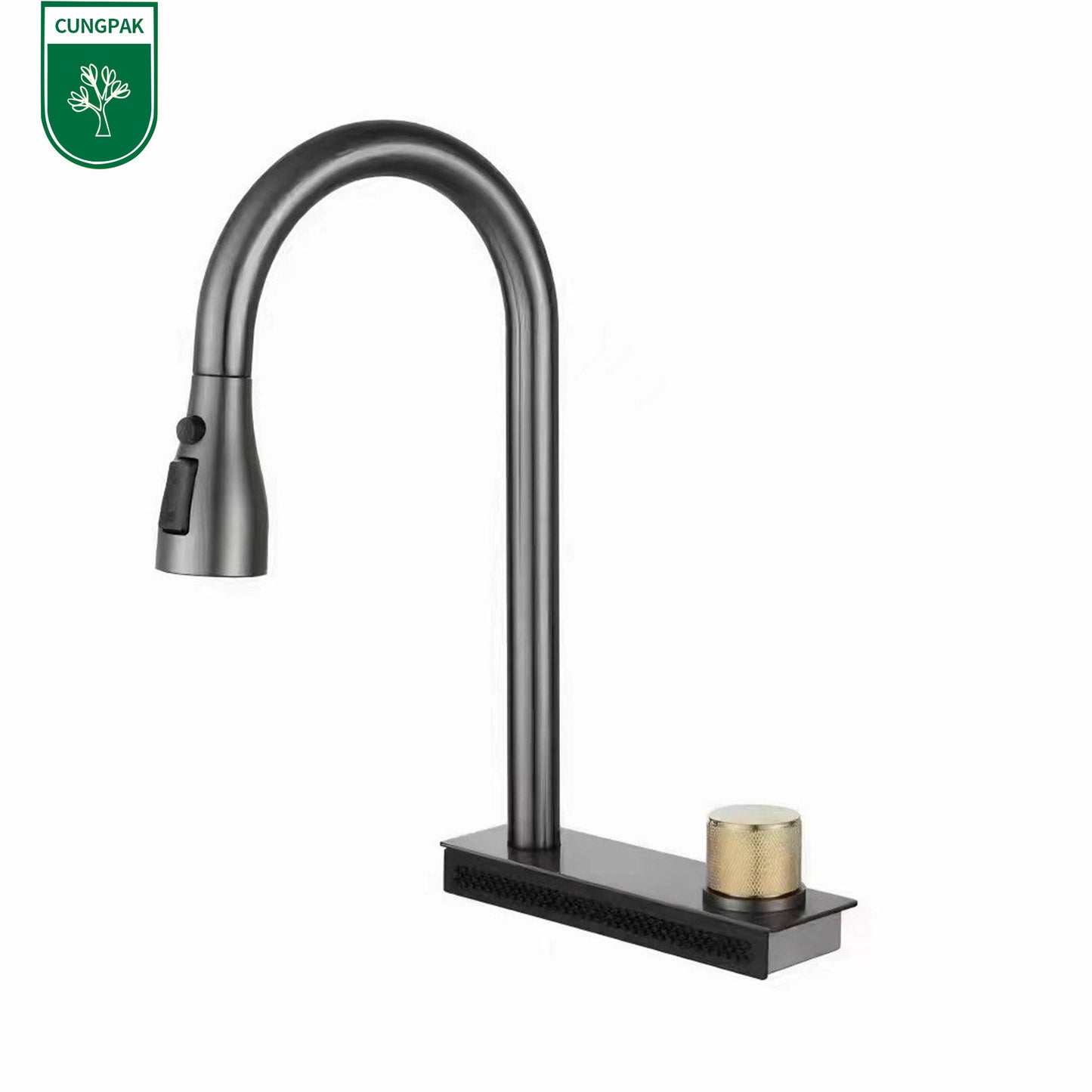 Pull-Out Waterfall Kitchen Mixer Tap–Modern Stainless Steel Sink Faucet