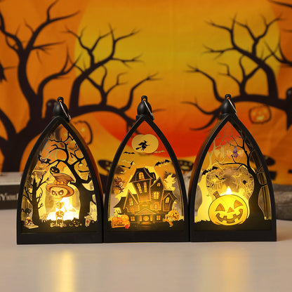 LED Halloween Lantern – Flickering Flameless Pumpkin Candle Light