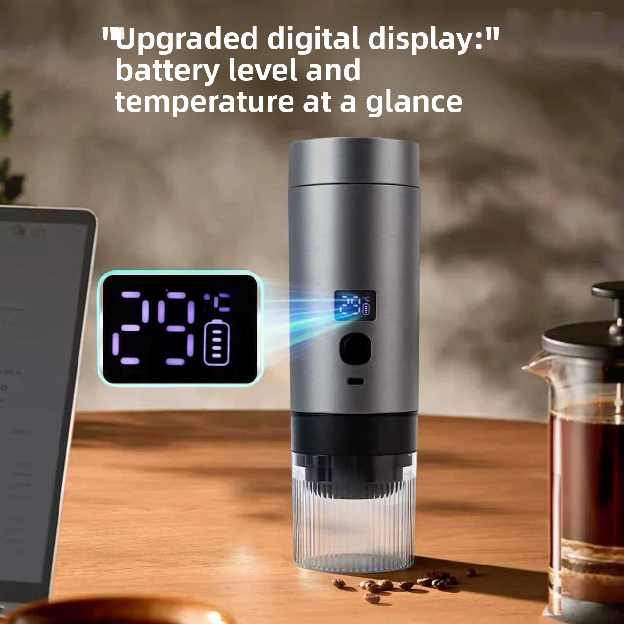 Portable Wireless Espresso Machine–USB Rechargeable Coffee Maker For Capsules & Ground Coffee
