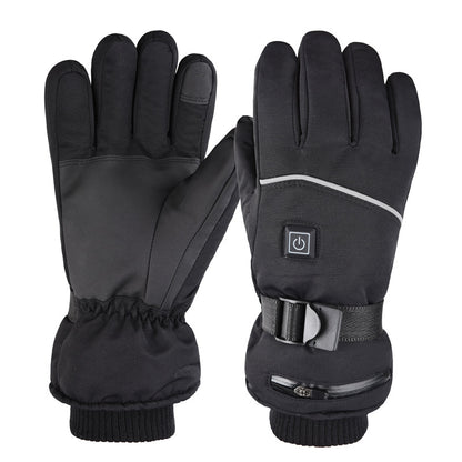 Rechargeable Heated Winter Gloves - Waterproof Windproof Touchscreen Gloves for Skiing, Cycling & Outdoor Sports