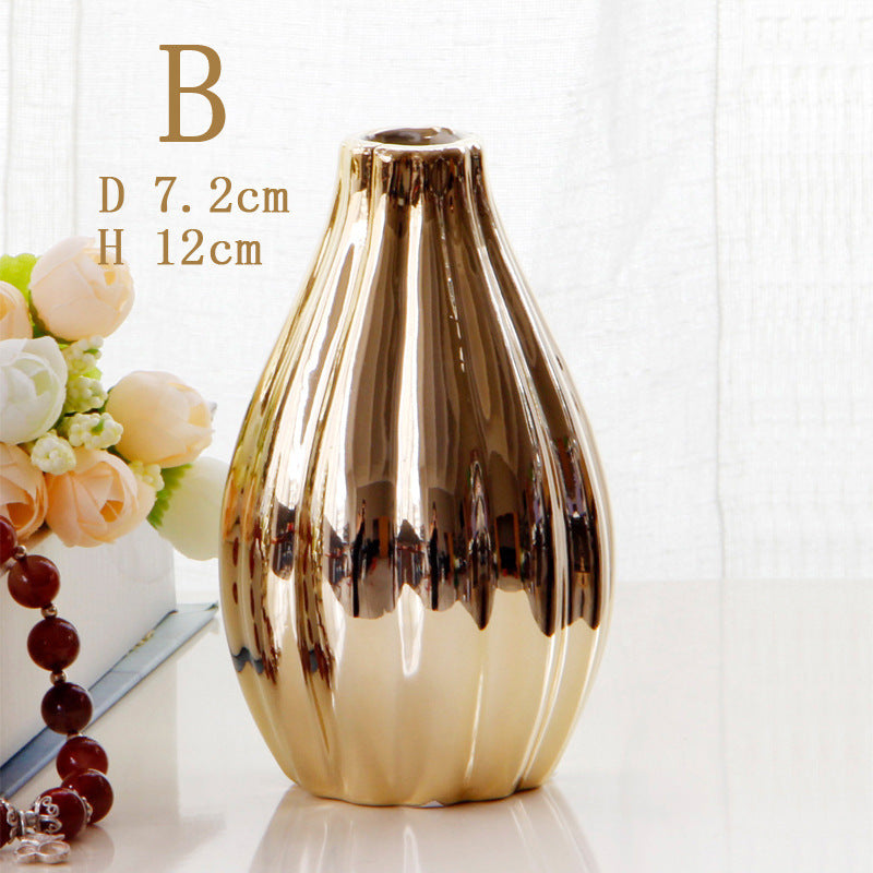 Nordic Ceramic Vase–Minimalist Decorative Flower Vase for Living Room, Dining Table & Home Décor